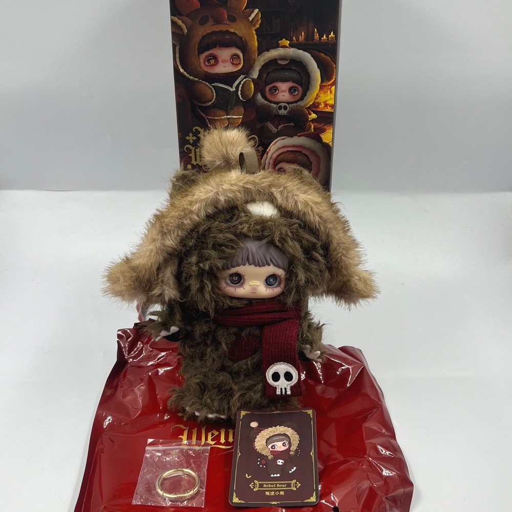 Maymei Winter Weirdness Rebel Bear Plush Pendant Keychain Blind Box Figure